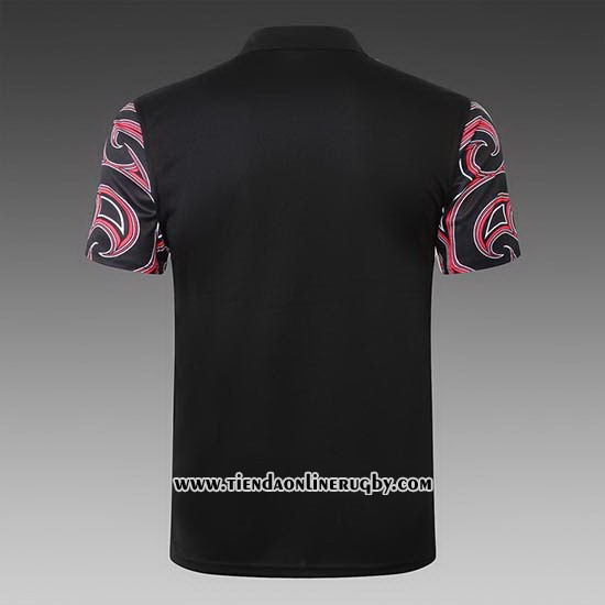 Camiseta Polo Nueva Zelandia All Blacks Maori Rugby 2019 Negro